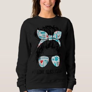 Sweatshirt Messy Bun Cheveux Assistant Médicale Infirmière Vi