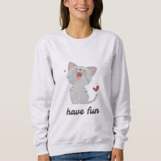 Sweatshirt met een schattige kat