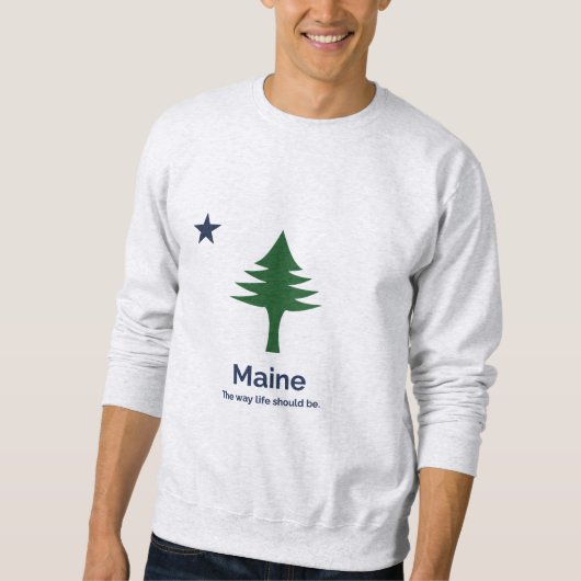 Sweatshirt met vlag van Maine (Voorkant)