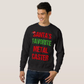 Sweatshirt Metal Caster Funny Pajama Noël (Devant entier)
