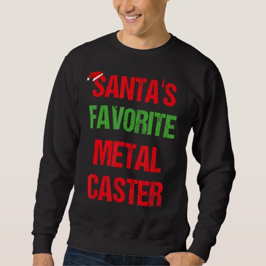Sweatshirt Metal Caster Funny Pajama Noël (Devant)