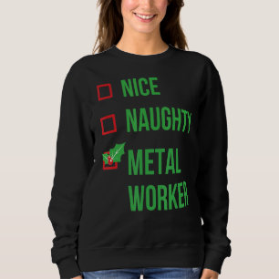 Sweatshirt Métal Travailleur Drôle Pyjama Noël