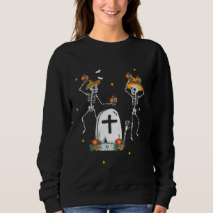 Sweatshirt Mexican Skeletons Mariachi Sombrero Hat The Day of