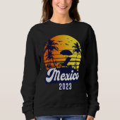 Sweatshirt Mexico 2023 Sunset Beach Retro (Devant)