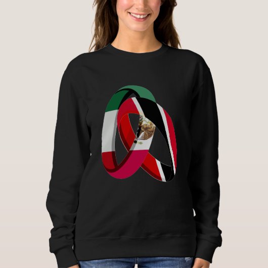 Sweatshirt Mexico Flag Trinidad&Tobago Grown Ring Marriage We (Devant)