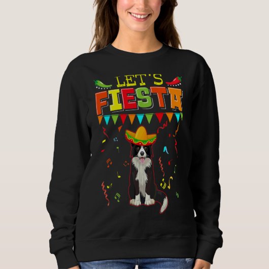 Sweatshirt Mexique Cinco De Mayo Fiesta Fêtons la frontière (Devant)