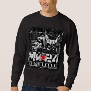 Sweatshirt Mi-24 gros hélicoptère soviétique
