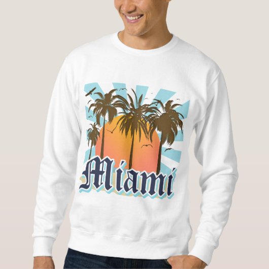 Sweatshirt Miami Beach la Floride FLA (Devant)
