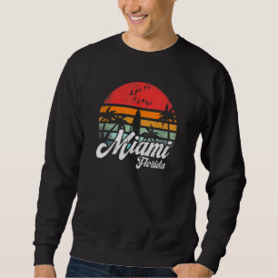 Sweatshirt Miami vintage Floride drôle de plage sport vagues
