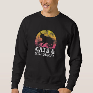 Sweatshirt Microscopie Chats Hobby Retro Vintage