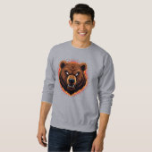 Sweatshirt Mighty Bear – Raw Strength of Nature (Devant entier)