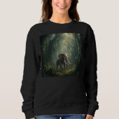 Sweatshirt Mighty Robot Elephant in African Jungle (Devant)