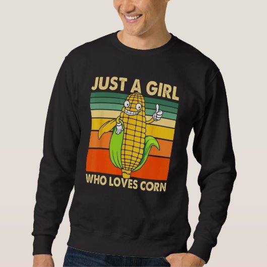 Sweatshirt Mignon Art De Maïs Pour Femmes Filles Enfants Noya (Devant)