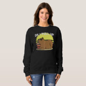 Sweatshirt Mignon Capybara Ok je monte Capybara Mème (Devant entier)