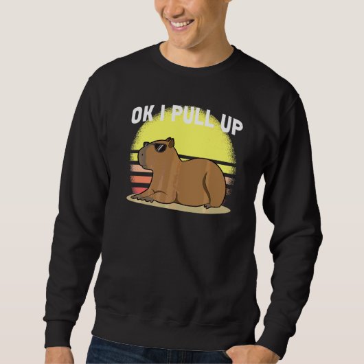 Sweatshirt Mignon Capybara Ok je monte Capybara Mème (Devant)