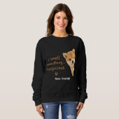 Sweatshirt Mignon chiot Shiba Inu Citation drôle d'odeur Chie (Devant entier)