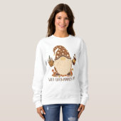 Sweatshirt mignon citrouille amateurs d'épices mot art gnome (Devant entier)