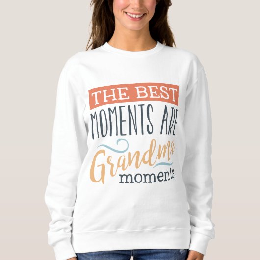 Sweatshirt mignon d'art de mot de moments de (Devant)