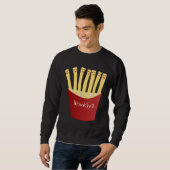 Sweatshirt Mignon illustration de frites de nourriture rapide (Devant entier)