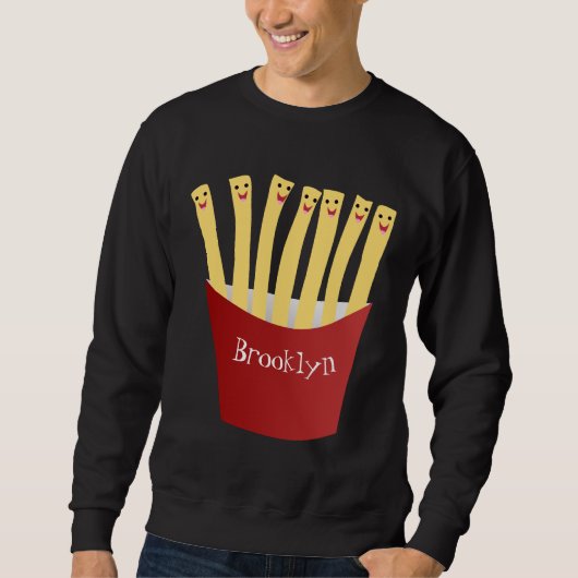 Sweatshirt Mignon illustration de frites de nourriture rapide (Devant)