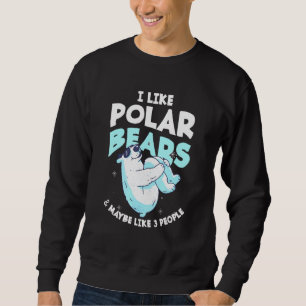 Sweatshirt Mignon Ours Polaire Pôle Nord Glace Animal