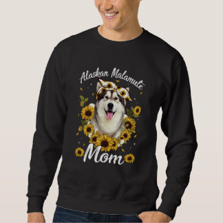 Sweatshirt Mignonne Alaskan Malamute Maman Tournesol Chien Ma