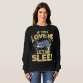 Sweatshirt Mignonne Amour Animal Napping PJ Trash Panda Sleep (Devant entier)