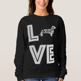 Sweatshirt Mignonne Amp Dachshund Chien Poet Lover cadeau G00