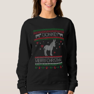 Sweatshirt Mignonne âne Douleur moche Vacances de Noël hiver