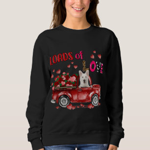 Sweatshirt Mignonne Blanc Berger Allemand Chien Conduisant Ro