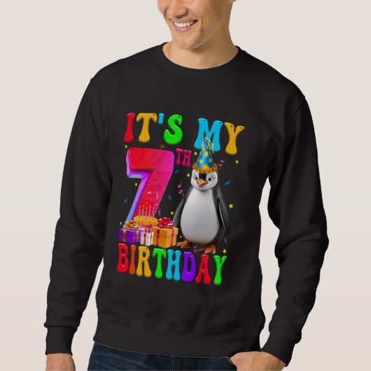 Sweatshirt Mignonne C'est mon 7e anniversaire 7 ans Anniversa (Devant)