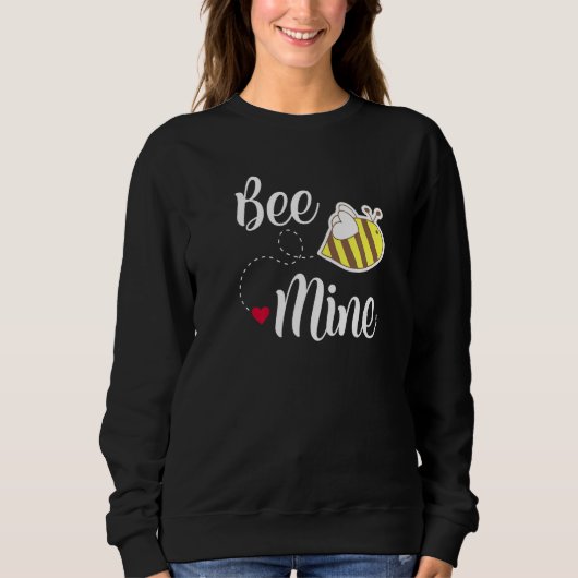 Sweatshirt Mignonne conception de la Saint-Valentin Bee Mine (Devant)