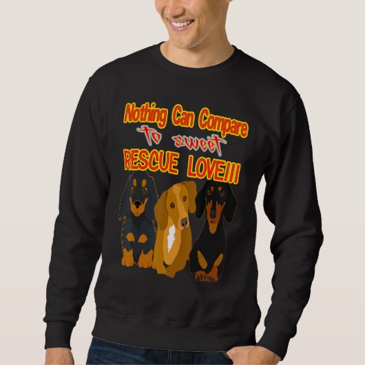 Sweatshirt Mignonne Dachshund Funny Wiener Chien Sweet Secour (Devant)