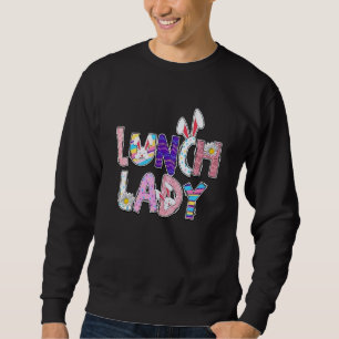 Sweatshirt Mignonne Déjeuner Dame Lapin Pâques Oreilles Joyeu