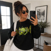 Sweatshirt Mignonne Empreinte de léopard Tennis Maman