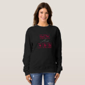 Sweatshirt Mignonne Et Nerdy Écrite Dans Les Éléments Du Péri (Devant entier)