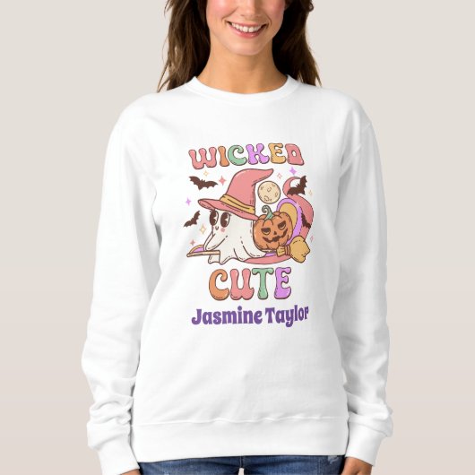 Sweatshirt Mignonne, Fantôme Super (Devant)