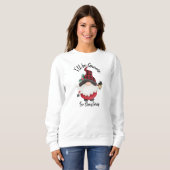 Sweatshirt Mignonne 'Je serai Gnome pour Noël' (Devant entier)