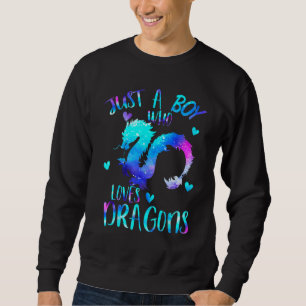 Sweatshirt Mignonne Just A Boy Who Loy Dragons Men and Boy
