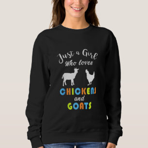 Sweatshirt Mignonne Juste Une Fille Qui Aime Les Poulets Chèv