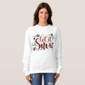 Sweatshirt Mignonne Laisser Il Neige Noël Vacances Flannel Fl (Devant entier)