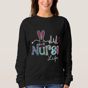 Sweatshirt Mignonne Lapin de Pâques Journée de Pâques Infirmi