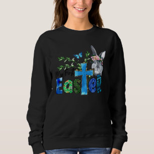 Sweatshirt Mignonne Ma première Croix de lapin de Pâques Heur