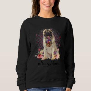 Sweatshirt Mignonne maman Carlin Fleur Joyeux Fête des Mères