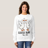 Sweatshirt Mignonne Oie Bosses Amusant Animal Pun Lover (Devant entier)
