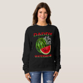Sweatshirt Mignonne Papa De La Petite Pastèque Pour Hommes (Devant entier)