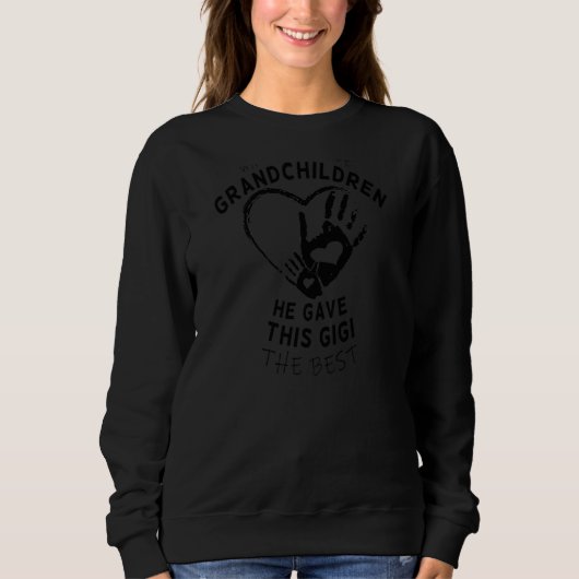 Sweatshirt Mignonne Quand Dieu Faisa Des Petits-Enfants Dont (Devant)