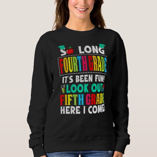 Sweatshirt Mignonne Si Longue Quart Regardez La Cinquième Ann (Devant)