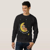 Sweatshirt Mignonne Sloth Je T'Aime Sur La Lune Et De Retour (Devant entier)