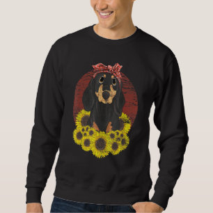 Sweatshirt Mignonne Wiener Chien Tournesol Girls Dachshund